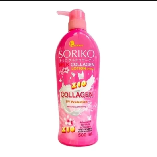 SORIKO MILK COLLAGEN LOTION SPF50/GLUTATHIONE/WHITENING LOTION/GOAT MILK 500ml - Image 2