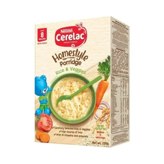 CERELAC 200G Rice & Chicken/Rice & Veggies/Mixed Fruits & Soya/Rice & Soya/Wheat Banana& Milk - Image 4