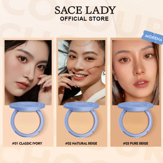 SACE LADY Oil Control Face Powder Matte Long Lasting Waterproof-(02  Natural Beige) - Image 2