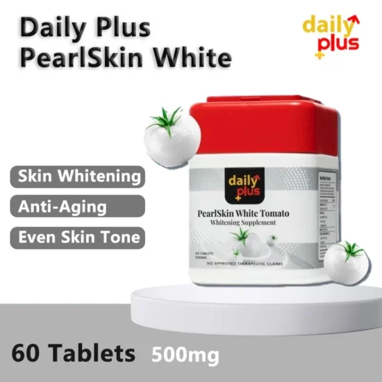 DAILY PLUS PearlSkin White Tomato Whitening Supplement Anti-Aging 60 Capsules