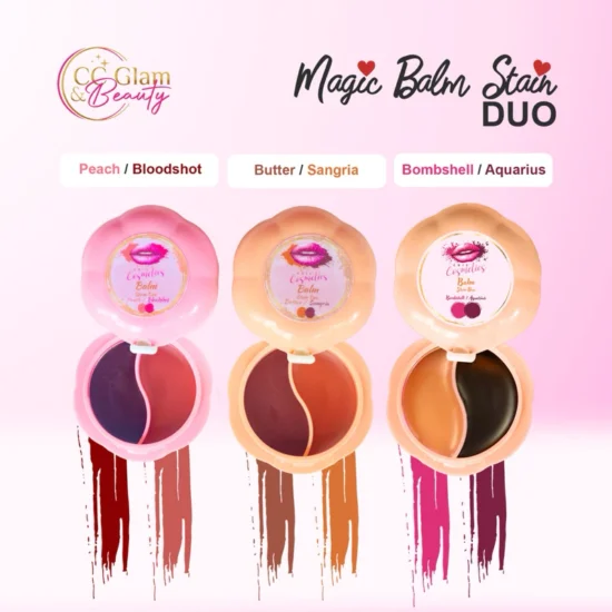 CC Glam Magic Balm Satin Duo-(Peach and Bloodshot) - Image 2