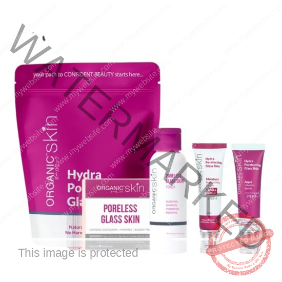 Organic Skin Japan Poreless Glass Skin Set with Soap, Toner, Face Cream & Serum