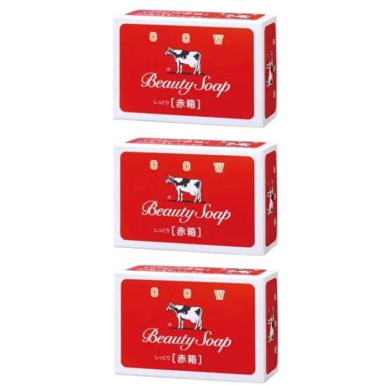 Cow Beauty Soap Red 90g x3