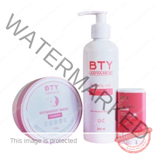 BTY Advance Self-care Set - BTY Overnight Mask (250g) + BTY Instaglow (200ml) + BTY Sun Stick (15g)