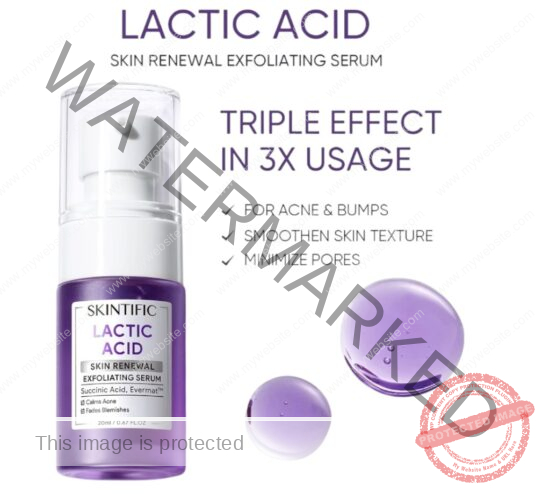 SKINTIFIC Lactic Acid Skin Renewal Exfoliating Anti Acne&Pores Serum 20ml Skin care