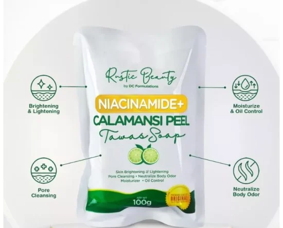 Rustic Beauty Niacinamide Calamansi Peel Tawas Soap 100g