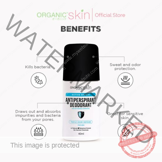 Organic Skin Japan Anti-Perspirant Deodorant For Men 40ml Underarm Whitening Deo Roll On