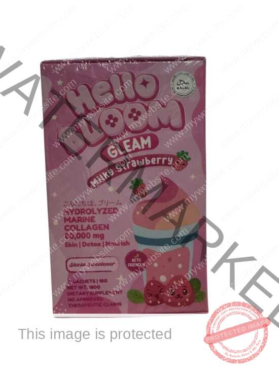 KIRAY BRAND Hello Bloom Gleam Milky Strawberry 10x Sachets